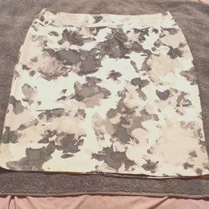 Elegant Gray Floral Women's Skirt